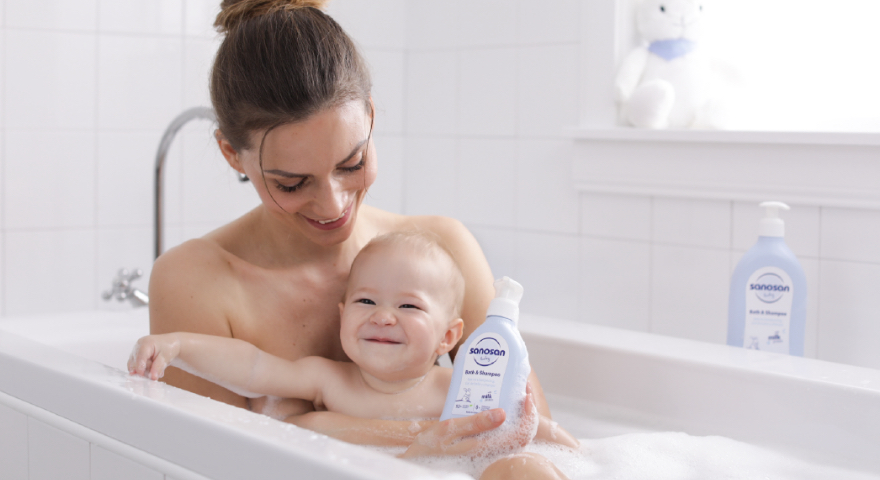 Sanosan Gel de baño y Shampoo para bebé - Blanca y Augusto