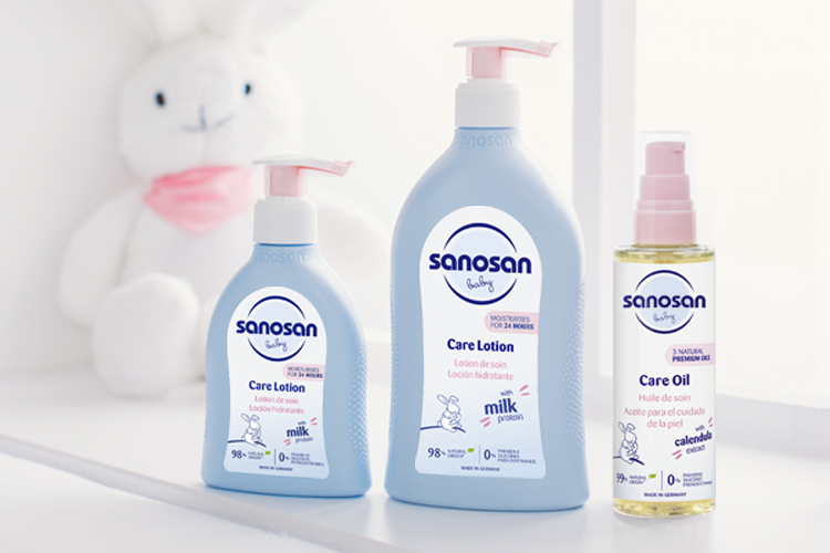 sanosan baby care range